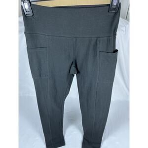 POSHGLAM Women’s Black Ankle Leggings with Pockets, Elastic Waist, Stretch